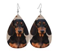 Orecchini Da Donna Dachshund Dog Orecchino In Ecopelle Moda Classico Goccia D'Acqua Orecchini, Per Carnevale, Valentine'S Day, Ouple