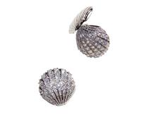 Orecchini da donna Dainty Seashell, gioielli estivi in stile spiaggia, eleganti orecchini a conchiglia per casual e viaggi