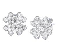 Orecchini da donna di Amen della collezione Coccole Luxury in argento 925. Di linghezza pari a: 8 mm, con finitura in rodio e con zirconi bianchi. La referenza è: ORQBBZ3