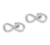 Orecchini da donna di Amen della collezione Coccole Luxury. Orecchini in argento 925 e zirconi bianchi Orecchini in argento rodiato. Lunghezza: 1,4cm.. La referenza è EINBBZ