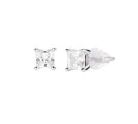 Orecchini da donna di Amen della collezione Diamonds. Gioiello in argento 925 con placcatura rodio e zirconi bianchi. La referenza è: ELPQ40BB.