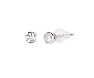 Orecchini da donna di Amen della collezione Diamonds. Gioiello in argento 925 con placcatura rodio e zirconi bianchi. La referenza è: ELPT30BB.