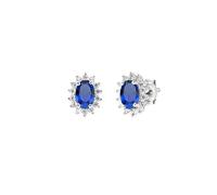 Orecchini da donna di Amen della collezione Lady. Orecchini in argento 925 con finitura in rodio, zirconi blu e bianchi con taglia unica e Altezza 1 cm. La referenza è: ORLDPBBBL