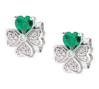 Amen Orecchini "Quadricuore" in Argento 925 con Zirconi