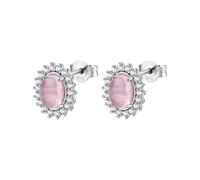 Orecchini da donna di Brosway della collezione Fancy della linea Vibrant Pink. Orecchini a lobo in argento 925/1000 rodiato con quarzo rosa e cubic zirconia white. La referenza è: FVP123