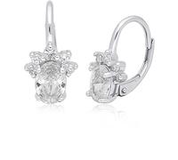 Orecchini da donna di GioiaPura. Gioiello realizzato in argento 925 con zircone di colore bianco. Chiusura gioiello: monachella. Orecchini a forma di ovale. La referenza è INS029OR111RHWH