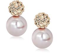 Orecchini da donna di GioiaPura. Gioiello realizzato in argento, perle e crystal. Dimensione pietra: perla 8 mm e crystal 6 mm. Colore pietra: rosa antico e24 e pesca. La referenza è lpe57815-e24