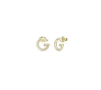 Orecchini da donna di Guess della collezione G Crystal. Orecchini realizzata in acciaio e di colore oro giallo. Misure: 12 mm. La referenza è: JUBE05443JWYGT/U.