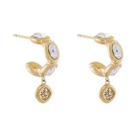 Guess Orecchini Da Donna Creole Multi Cristalli Color Oro JUBE05571JWYGT/U