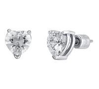 Orecchini da donna di Luca Barra. Orecchini in acciaio con cristalli bianchi a forma di cuore. La referenza è ok1176