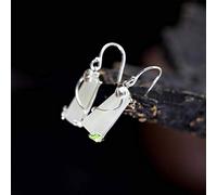 Orecchini da Donna Eardrop S925 Gioielli in Argento Sterling Collana Moda Femminile Nefrite Blue Lotus Pending Come Mostrato, Argento 925, LJBLEUSK