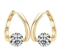 Orecchini da donna, eleganti gioielli moderni in alpaca,orecchini a cerchio argentati per lei - regalo per San Viaggi Madre Sorelle Amiche Moglie, Consulte la descripción, Rame, Vedere la