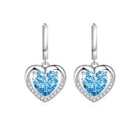 Orecchini da donna eleganti orecchini da donna cuore giallo zircone dolce doppio cuore per ballo di fine anno gioielli, Coppersweet-Stil, Doppelherz, Herzform, Rame, Zirconia cubica