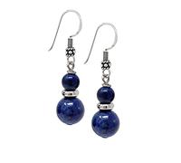 Orecchini da donna fatti a Mano con Doppia ietra preziosa e orecchini pendenti in argento sterling - Idee regalo per le donne (Lapislazzuli blu)
