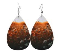 Orecchini Da Donna Flowers In The Sunset Orecchino In Ecopelle Classico Confortevoli Orecchini Pendent, Per Le Donne, Wedding, Birthday