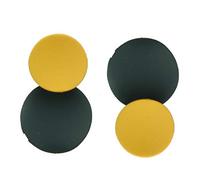 Orecchini da Donna Geometrici Rotondi con Orecchini a Bottone Fashion Charm Colorblock Design Circle Orecchini Gioielli Regalo Creativo e utile Nice