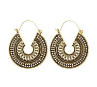 Orecchini da donna gioielli in argento sterling orecchini a cerchio etnici goccia orecchini smaltati eleganti orecchini di cristallo (B, taglia unica)
