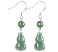 Orecchini da donna, gioielli Orecchini di giada pendenti perline di zucca Livello Fei Cui Giada Longevità Orecchini di zucca Gancio Gioielli for le vacanze Feng Shui Ricco Wu Lou Amuleto Chakra Gemma