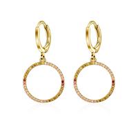 Orecchini da donna gioielli rotondi orecchini a sospensione che brillano eleganti cristalli intarsiati che brillano semplici orecchini da donna