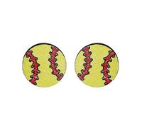Orecchini da donna gioielli sportivi a forma di cuore sport baseball borchie rugby calcio pallavolo basket orecchini in legno moda donna orecchini gioielli donna, Misura unica, Legno, Nessuna pietra