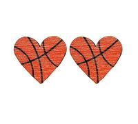Orecchini da donna gioielli sportivi a forma di cuore sport baseball borchie rugby calcio pallavolo basket orecchini in legno moda donna orecchini gioielli donna, Misura unica, Legno, Nessuna pietra
