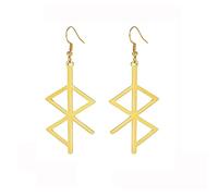 Orecchini da donna in acciaio inox con rune vichinghe, runa vichinga, amore e pace, gioielli pagani vichinghi nordici, Acciaio inossidabile, Nessuna pietra preziosa