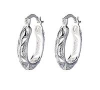 Orecchini da donna in argento 925 orecchini eleganti gioielli regali orecchini a cerchio perline orecchini argento 925, Taglia unica, Lega di acciaio, Non pietra preziosa