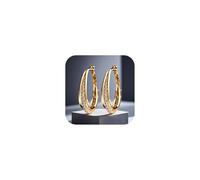 Orecchini da donna in argento dorato, ipoallergenici, leggeri e alla moda, design classico, con diamanti scintillanti, semplici e eleganti, con zirconi e glitter, Taglia unica, warehouse deal I miei