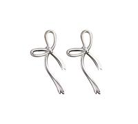 Orecchini da donna in argento sterling 925 con fiocco, orecchini pendenti con fiocco, graziosi orecchini per ragazze, Einheitsgröße, Argento