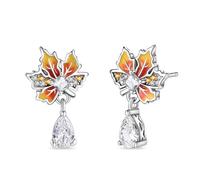 Orecchini Da Donna In Argento Sterling 925 Con Girasole, Sette Stelle, Coccinella, Animale, Pianta, Dolce, Regalo Squisito For Feste(PAE291)