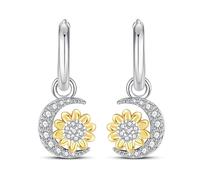 Orecchini Da Donna In Argento Sterling 925 Con Girasole, Sette Stelle, Coccinella, Animale, Pianta, Dolce, Regalo Squisito For Feste(PAE120)