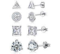 Orecchini da donna in argento Sterling 925 | Orecchini ipoallergenici adatti per orecchie sensibili, leggeri e comodi, adatti per più buchi alle orecchie