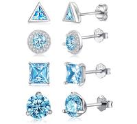 Orecchini da donna in argento Sterling 925 | Orecchini ipoallergenici adatti per orecchie sensibili, leggeri e comodi, adatti per più buchi alle orecchie