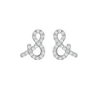 Orecchini da donna in argento Sterling, a forma di "&", senza nichel