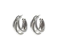 Orecchini da Donna in Argento Sterling a Triplo Cerchio Aperto, per Ragazze sensibili, placcati in Oro Rosa 14 carati, per Donne e Ragazze