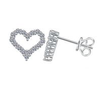 Orecchini da donna in argento Sterling con strass pieni., Metallo