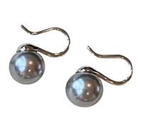 Orecchini da donna in argento Sterling S925, perle aurora austriache, ipoallergenici, design unico, disponibili in varie dimensioni, perla, non una pietra preziosa