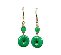 Orecchini da donna in giada verde giada verde pietra giadeite vintage accessori naturali amuleti gioielli orecchini da donna pietra giadeite accessori naturali vintage amuleti gioielli, pietra, senza