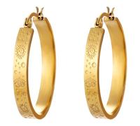 Orecchini da donna, in oro 14 carati, stile musulmano, ramadan e giuramento, gioielli islamici, in acciaio inox, 30mm, Acciaio inossidabile, Nessuna pietra preziosa