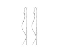 Orecchini da donna in oro bianco, orecchini lunghi minimalisti in rame, accessori eleganti da lavoro, regalo di compleanno/San Valentino per fidanzata