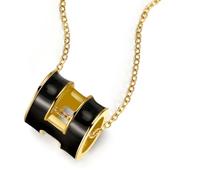 Orecchini da donna in oro nero/bianco/arancione, collana da donna in oro e oro, orecchini da donna, orecchini dorati, idea regalo per le donne, Oro giallo