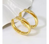 Orecchini Da Donna In Oro Placcato 24 Carati A Cerchio 30mm Impermeabili O398