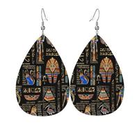 Orecchini Da Donna In Pelle A Forma Di Goccia Ancient Egyptian Goddess Symbol Golden Symbol Squisito Orecchini Pendenti Leggeri Ciondolo A Goccia Per Accessori Uso Quotidiano Appuntamenti