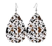 Orecchini Da Donna In Pelle A Forma Di Goccia Brown Cowhide Lussuoso Orecchini Pendenti Squisito Ciondolo Con Pendente A Goccia Per Feste Balli Appuntamenti