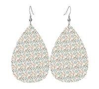 Orecchini Da Donna In Pelle A Forma Di Goccia Coastal Watercolor Oyster & Pearl Pattern Eleganti Orecchini Da Donna Innovativi Ciondolo A Goccia Per Uso Quotidiano Balli Accessori