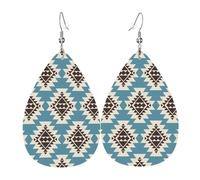 Orecchini Da Donna In Pelle A Forma Di Goccia Southwest Native American Bold Geometric Squisito Orecchini Da Donna In Finta Pelle Moda Ciondolo A Goccia Per Matrimoni Appuntamenti Balli