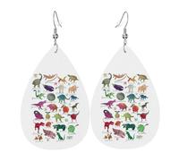 Orecchini Da Donna In Pelle A Forma Di Goccia The Veggiesaurs' Abc Squisito Orecchini In Pelle Penzolare Eleganti Ciondolo A Goccia Per Uso Quotidiano Matrimoni Feste