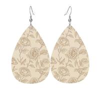 Orecchini Da Donna In Pelle A Forma Di Goccia Vintage Roses Leggeri Orecchini Innovativi Ciondolo A Goccia Per Matrimoni Feste Appuntamenti