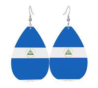 Orecchini da donna in pelle con stampa bandiera del Texas - Orecchini pendenti leggeri, gioielli alla moda, Misura unica, Pelle