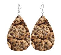 Orecchini Da Donna In Pelle Di Goccia Chocolate Chip Cookie Moda Orecchini Da Donna In Finta Pelle Squisito Ciondolo Con Pendente A Goccia Per Feste Matrimoni Feste